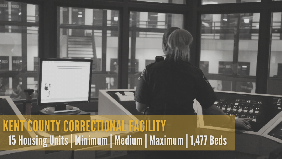 Kent County Correctional Facility - 15 housing units, 1,477 beds